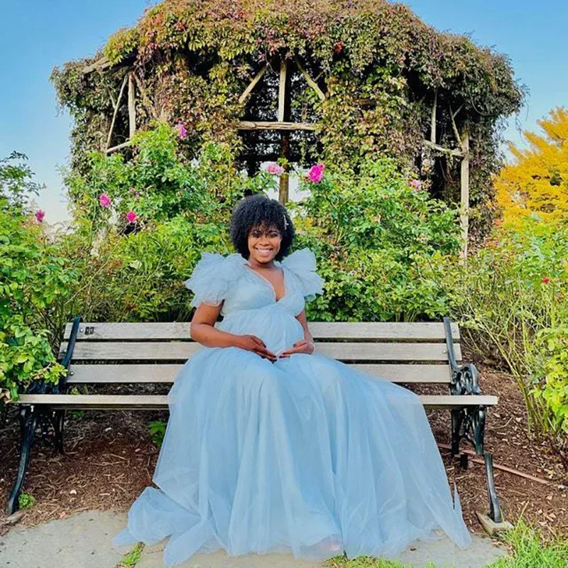 Одежда для фотосъемки платье беременных сексуальное кружевное длинное с цветами