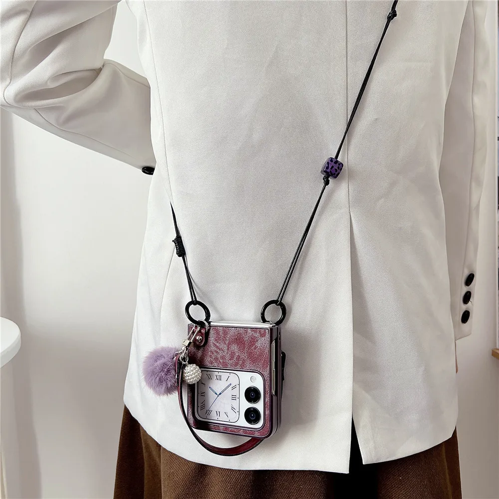 Роскошный чехол-браслет с леопардовым принтом для Motorola Razr50 ultra чехол OPPO Find N3Flip Caes