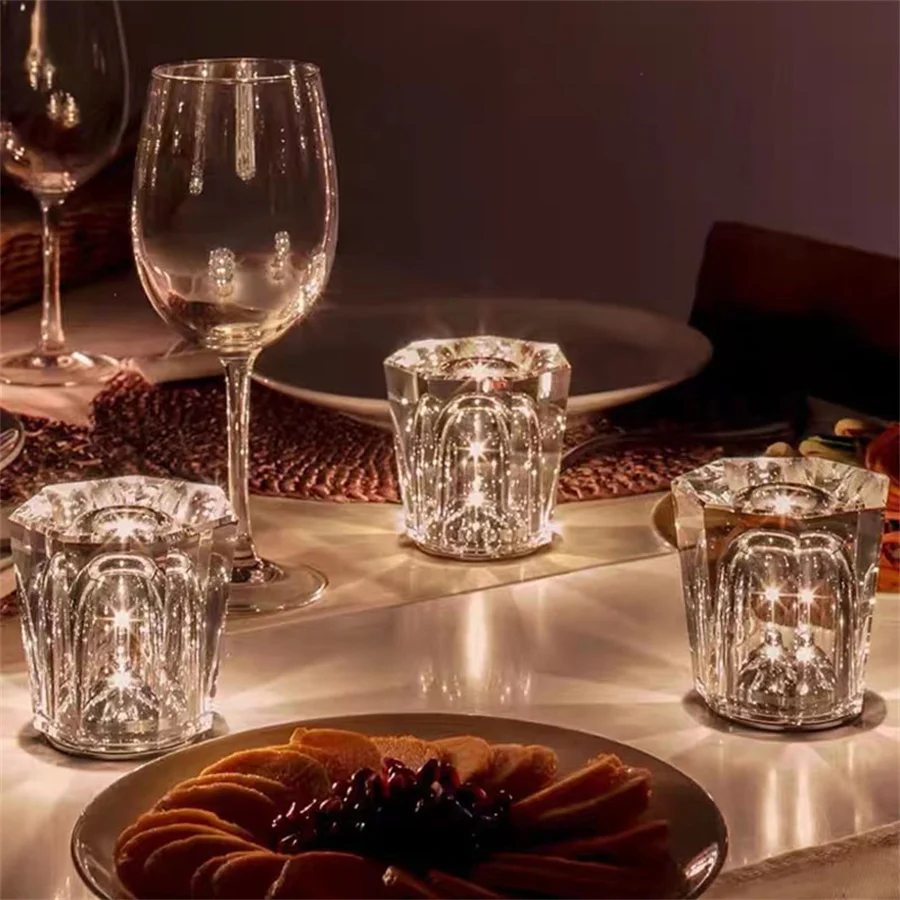 

Luxury K9 Crystal Bar Table Lamp Creative Bedroom Bedside Atmosphere Table Light Diamond Restuarant Dinner Table Lamp