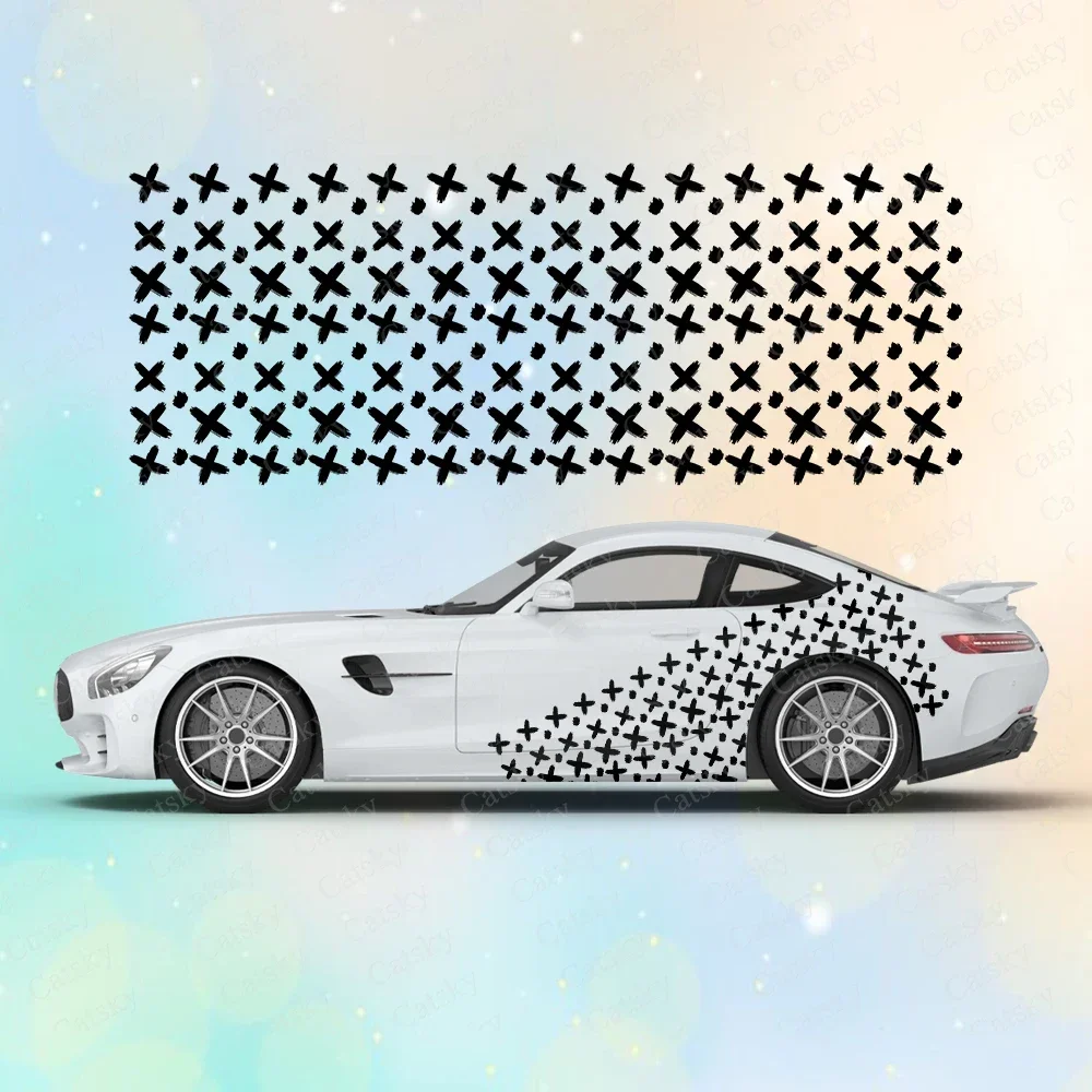 Кресты с кистью большие автомобильные наклейки и на кузов автомобиля боковые