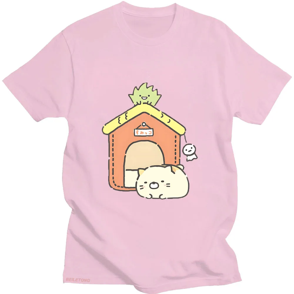 

Sumikko Gurashi Banana Cat Neko T Shirts WOMEN Cartoon Kawaii/Cute T-shirts 100% Cotton Tshirts Zaxtu Sou Rank Grass High Street