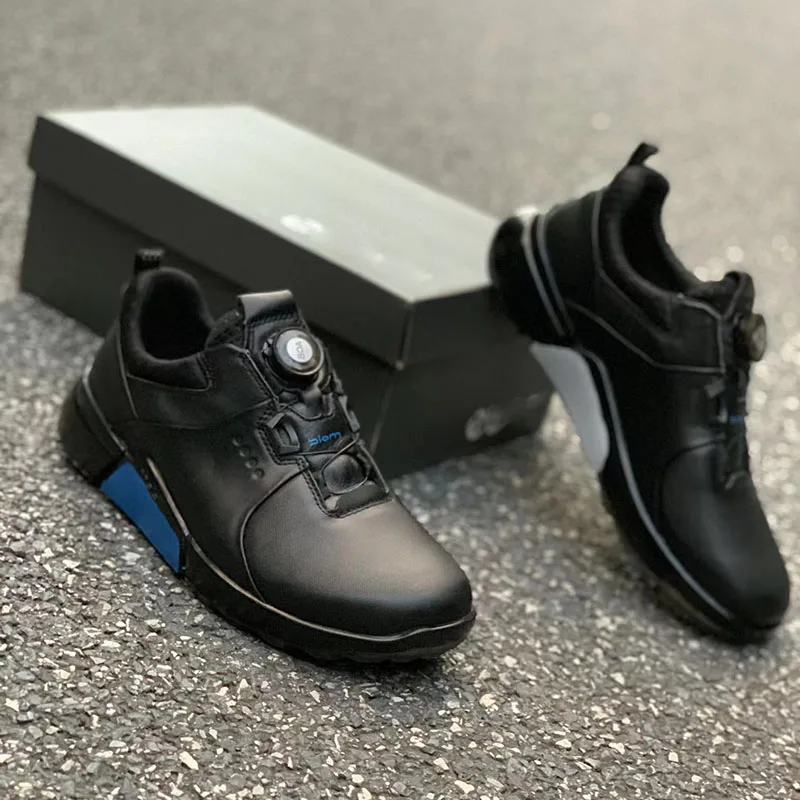 Men's Golf Shoes Knob Waterproof Non-Slip Stable Brand Shoes Leather Luxury Comfortable Outdoor Sports Casual Sneakers