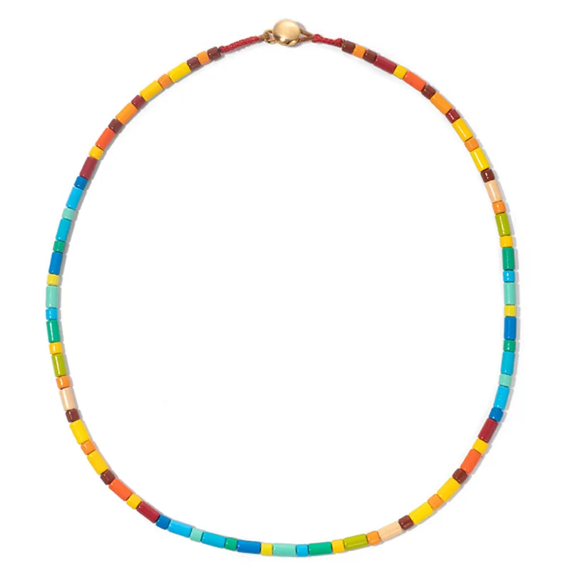 30pcs/lot 3x6mm Free Combination Colorful Enamel Cylindrical Metal Spacer Beads for DIY Bohemia Bracelet Necklace Jewelry Making