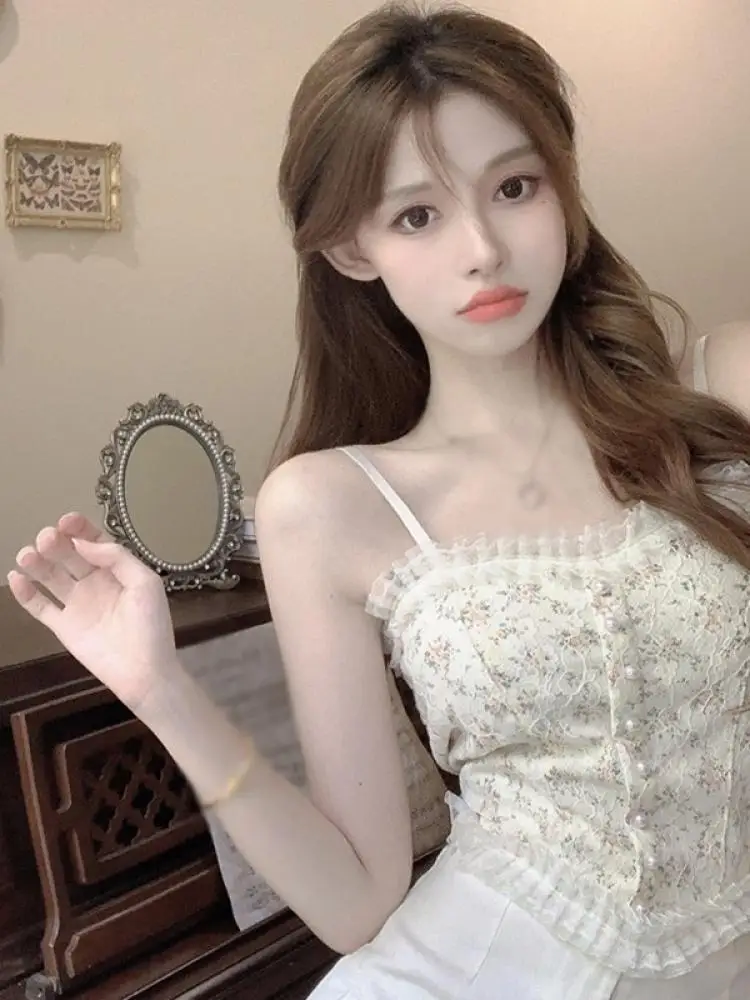 

2022 New Ladies Camisole Sexy Bottoming Shirts Casual T-Shirts Sleeveless Tank Tops Spaghetti Straps Lightweight Pullovers