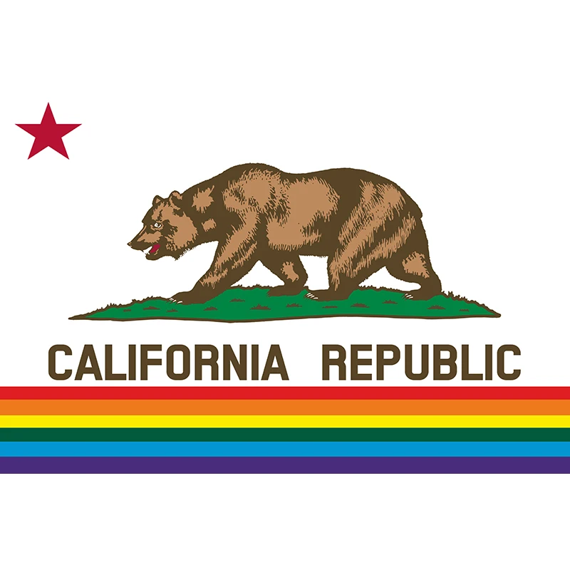 

FLAGLAND 90x150cm LGBT Gay Pride California Rainbow Flag