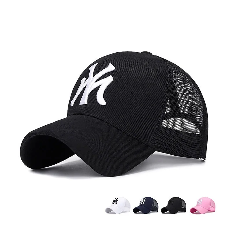 

New Embroidery Letter Ny La Cap Man Net Baseball Caps Hats For Men Bone Snapback Cap Trucker Hat Hip Hop Hats Gorras Casquette