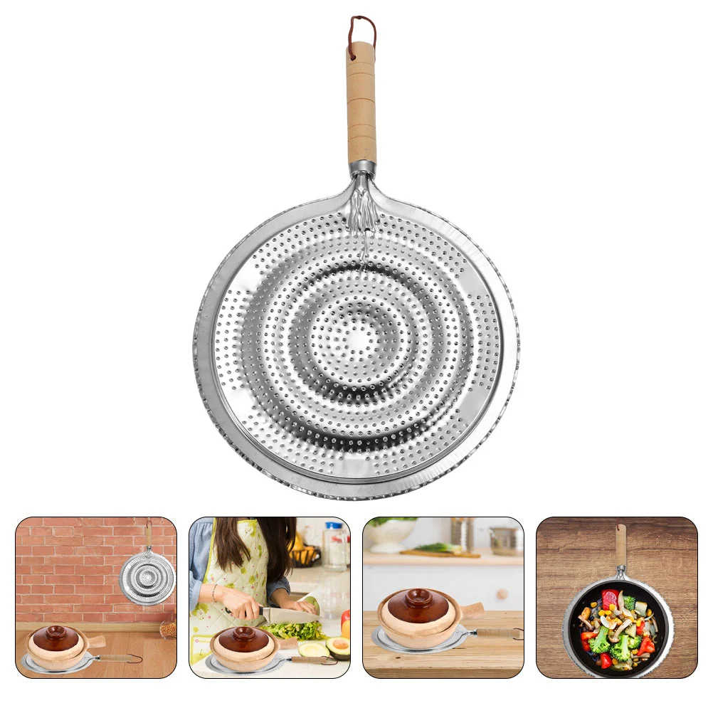 

Insulation Pads Pan Cooking Utensils Induction Heat Pans Grill Plates Wood Handle Pot Stove Ring
