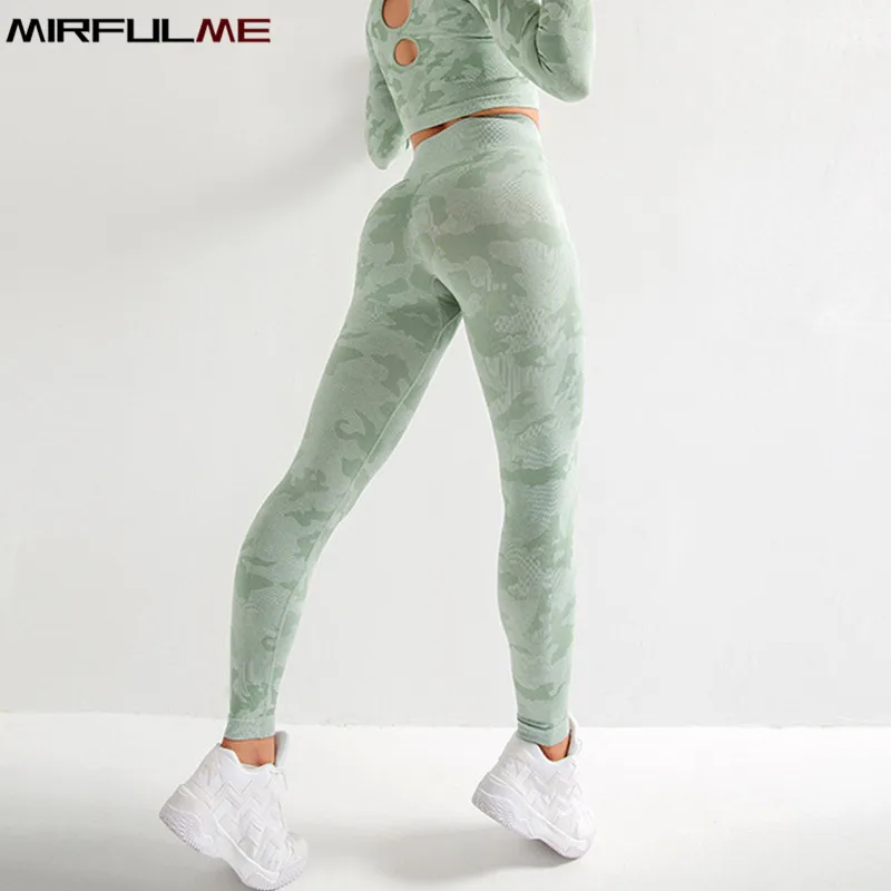 Camouflage Yoga Pants Women Seamless Leggings Sport Woman Military Running Trouser Gym Pant Femme Fitness Tights Elastic Leggins