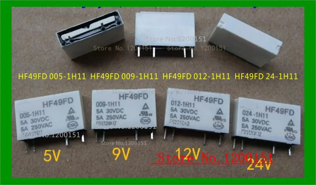 HF49FD 005-1H11 HF49FD 009-1H11 HF49FD 012-1H11 HF49FD 24-1H11 5V 9V 12V 24V 5A реле DIP4