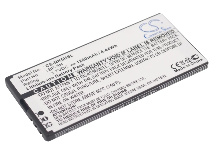 

Cameron Sino Mobile SmartPhone Replacement Li-ion Battery 1200mAh For BP-5H Emporia Lumia 701 Free Tools