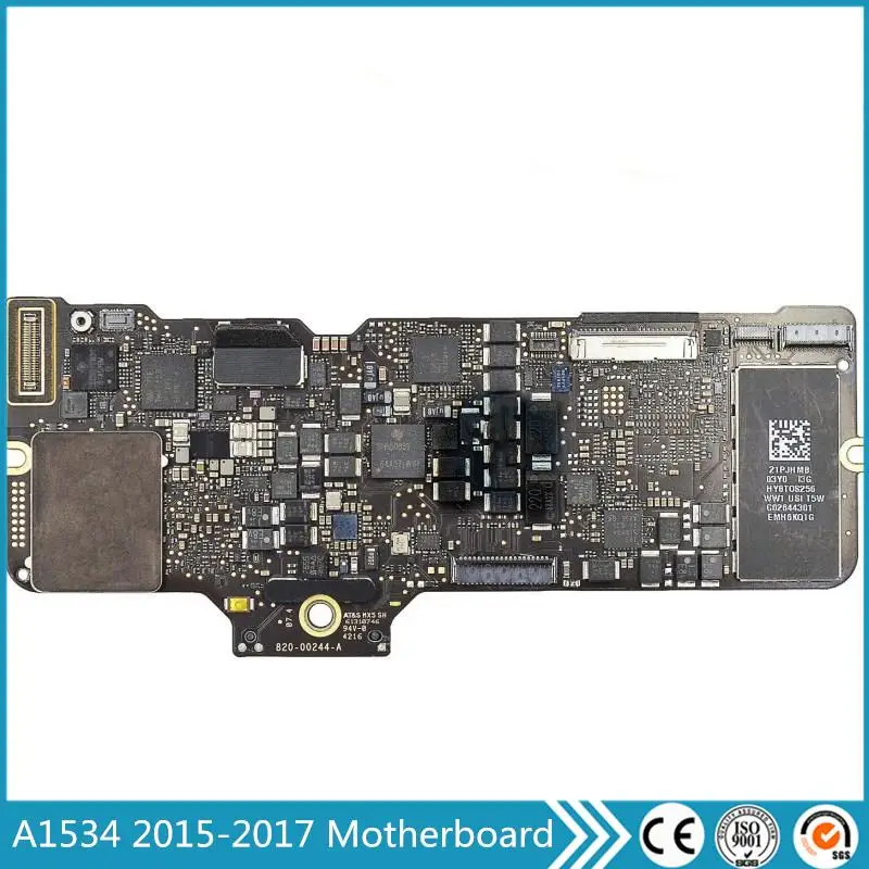 

Материнская плата A1534, материнская плата 1,1G 1,2G 256GB 512GB 2015-2017 для Macbook Retina 12 "820-00045-A 820-00244-A