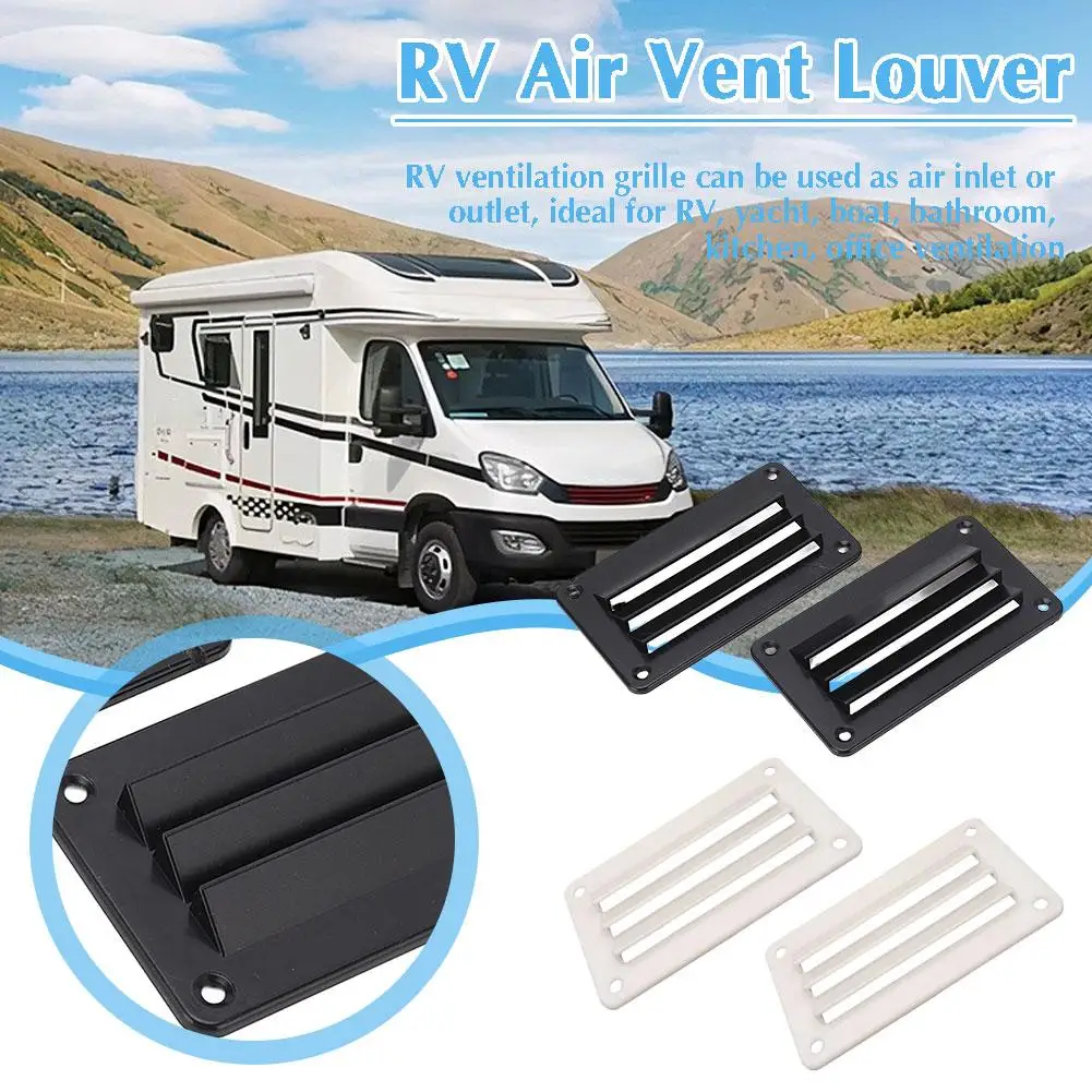 

1pair RV Motorhome Air Vent Louver Professional Bathroom Office Ventilation Outlet Grille Louver For Boat Yacht Home Access X5G0