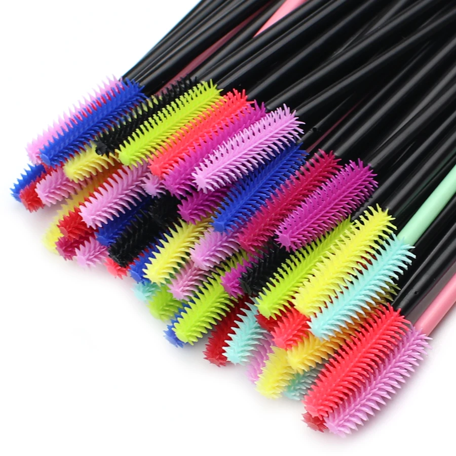 25 Pcs Silicone Brushes Disposable Eyelash Tool Comb Mascara Wands Makeup Brushes Individual Applicator Kit for Eye Applicator images - 6