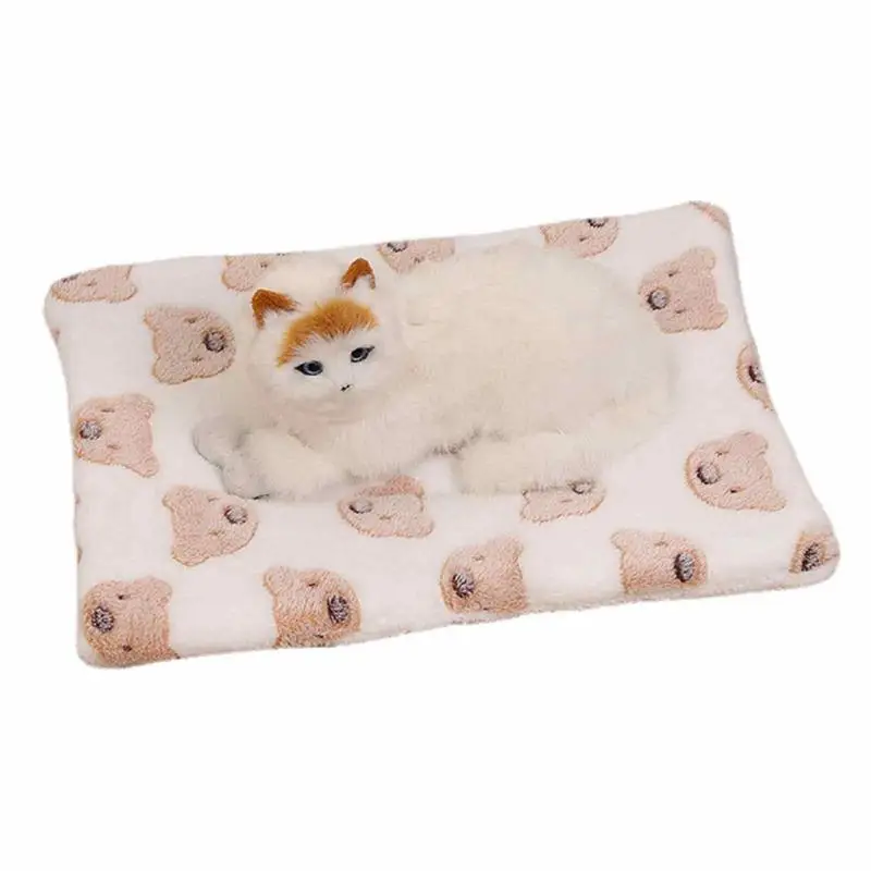 Cozy Cat Calming Blanket Flannel Dog Bed Mat Puppy Crate Pad