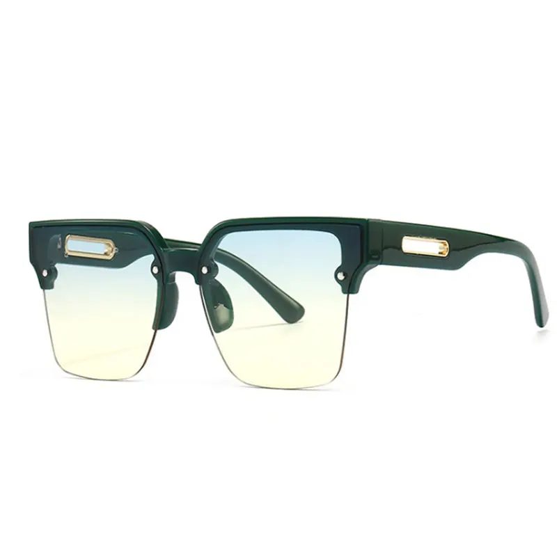 

Half-frame Square Luxury Sunglasses Men Women Fashion Shades UV400 Vintage Glasses 50982