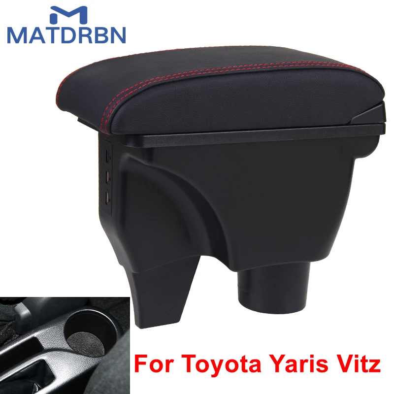Подлокотник для Toyota Yaris центральный подлокотник Vitz аксессуары хранения зарядка