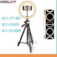 kingjoy 11 inch ring light with tripod stand led tiktok usb ringlight kit light dimmable selfie ring lamp photography lighting