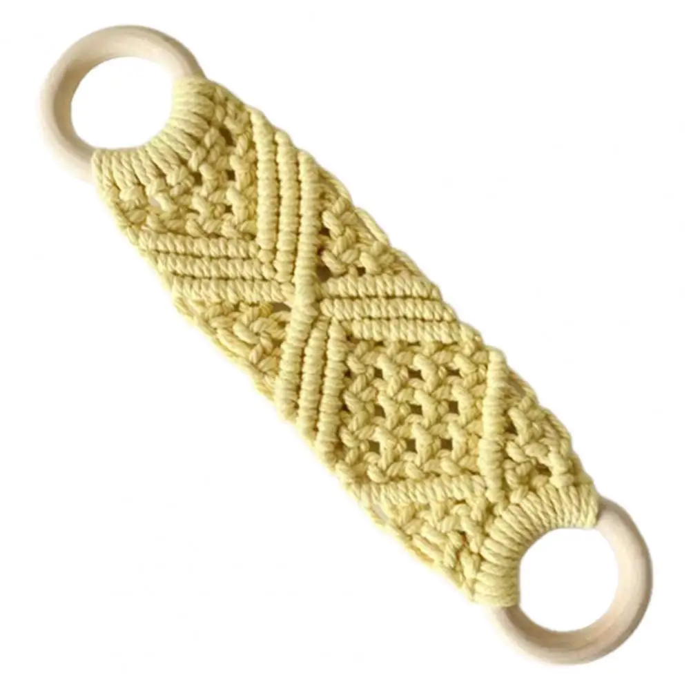 Вязаная крючком вешалка для полотенец кольцо в стиле бохо макраме держатель