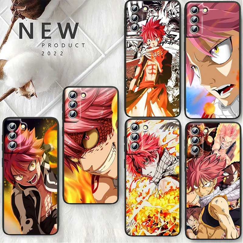 

Popular Japanese Anime Fairy Tail Phone Case For Samsung S23 S22 S21 S20 S10 S8 Note 20 A9 A73 A71 A53 A33 Ultra Plus FE Black