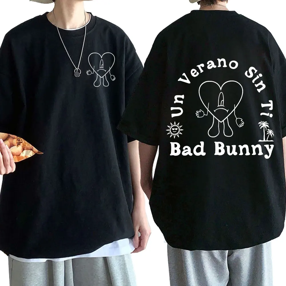 

Rapper Bad Bunny UN VERANO SIN TI Graphics T Shirt Unisex Hip Hop Music Album Print Short Sleeve T Shirts Oversized Casual Tops