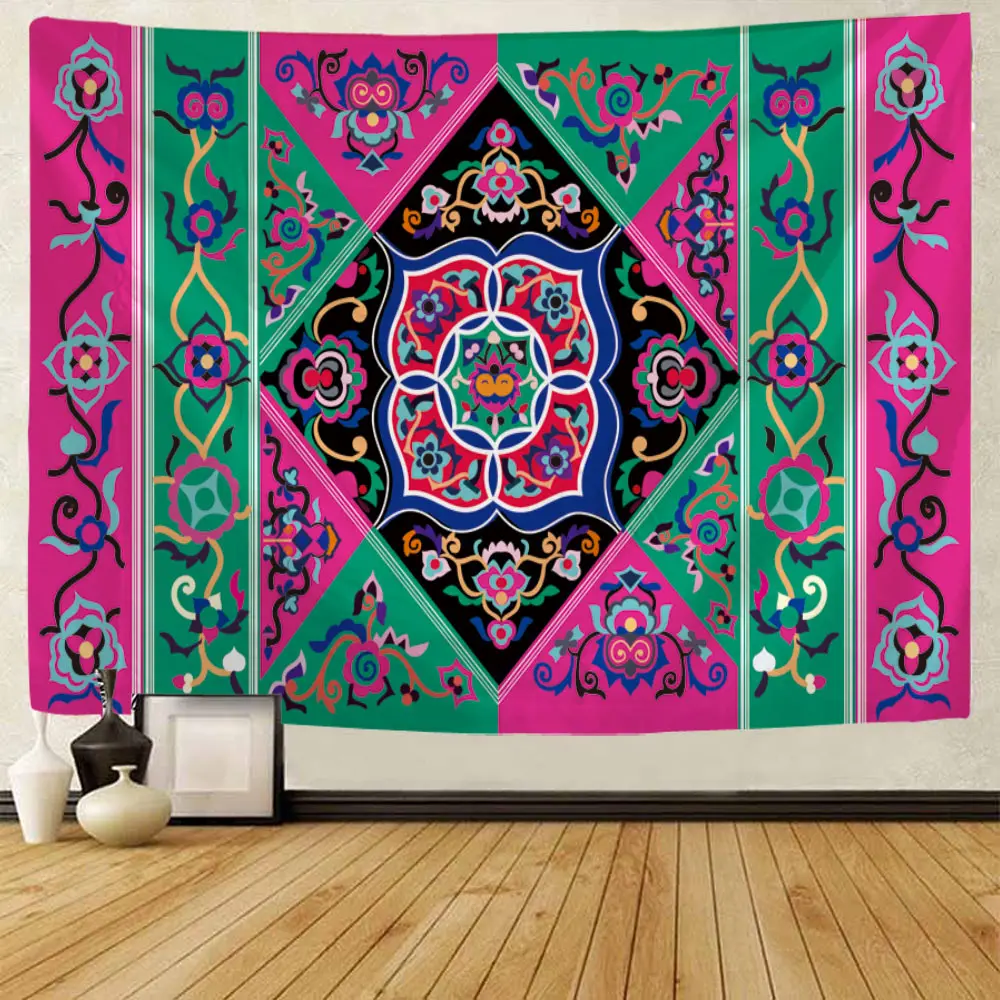 

Geometric MandalaTapestry Wall Hanging Sandy Beach Picnic Rug Camping Tent Sleeping Pad Home Decor Bedspread Sheet Wall Cloth