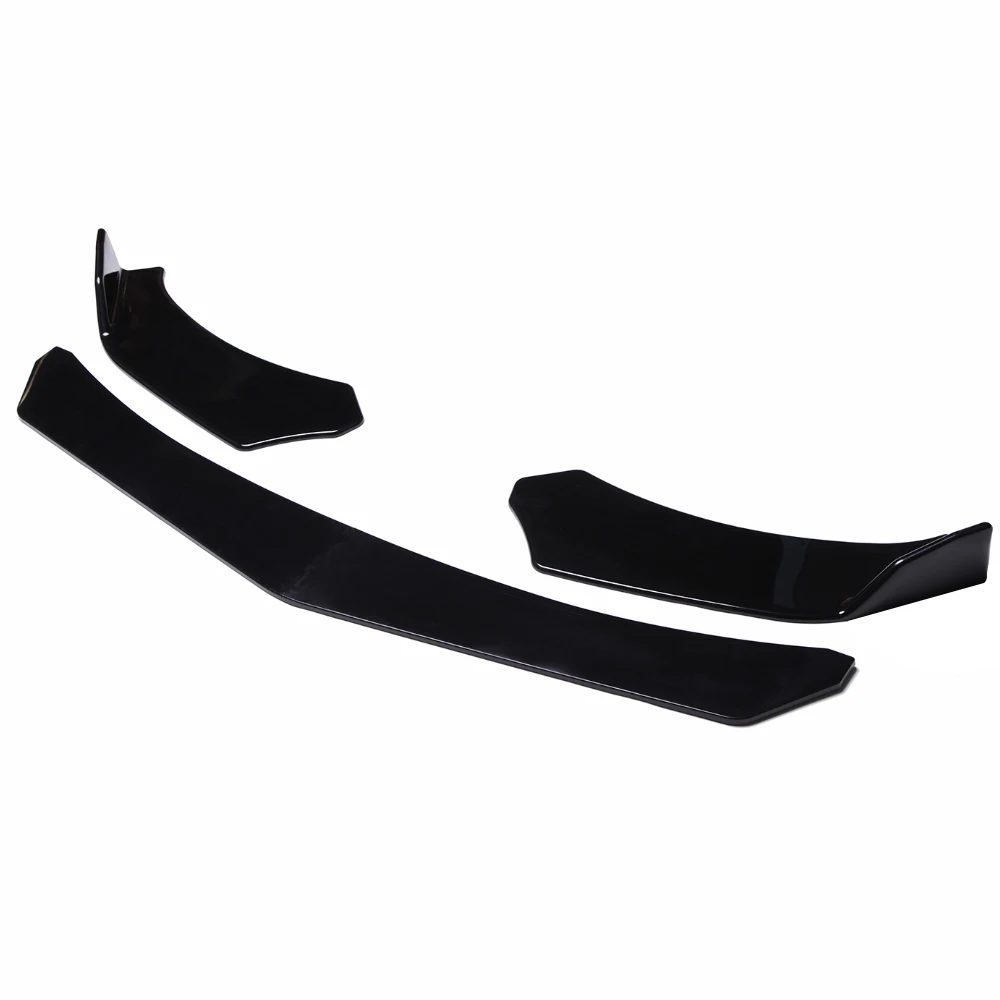 

3PCS Universal Car Front Bumper Lip Body Kit Fiber Bumper Canard Lip SplitterFor Honda Civic Audi A3 Peugeot 206 207 208