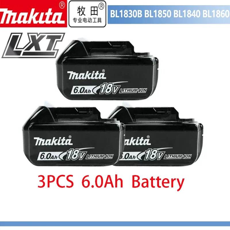 Аккумулятор Makita 18 в bl1850b BL1850 bl1860 bl1830 bl1815 bl1840 LXT400 6.0Ah