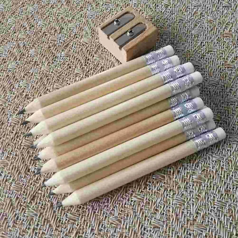 

60 Pcs Short Drawing Wooden Pencils Golf Toddler Bulk Kids Primary Black Core Writing Students