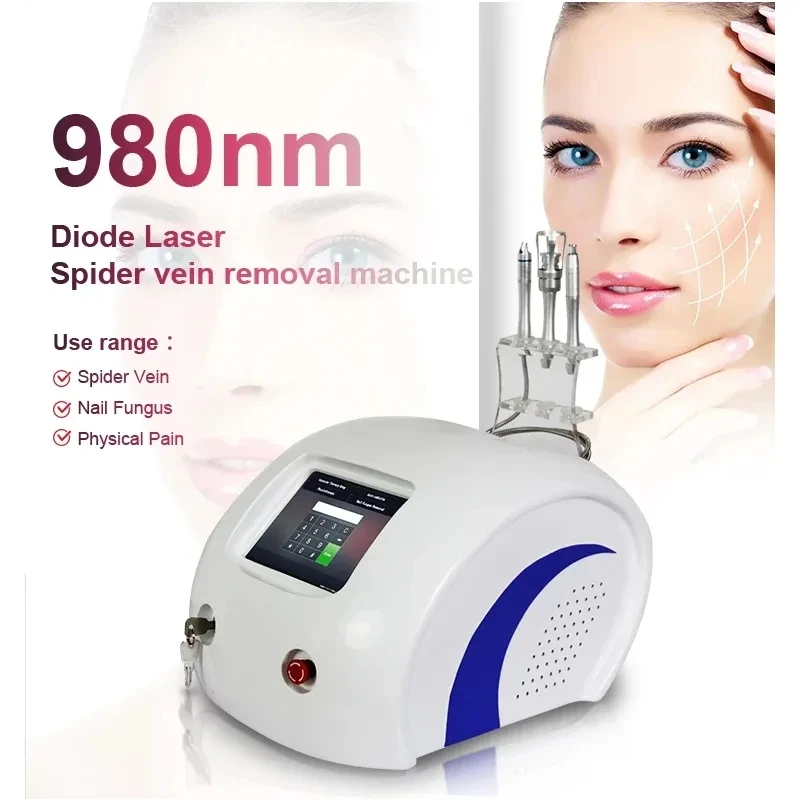 

980 nm diode Laser For Nail Fungus Treatment / Varicose Veins Physiotherapy Lipolisi 980nm Machine for commercial