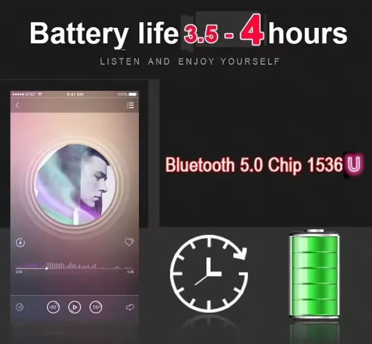 Фото Беспроводные Bluetooth-наушники TWS Air Pro 2026 HiFi с шумоподавлением, водонепроницаемые, для iPhone и Android №3