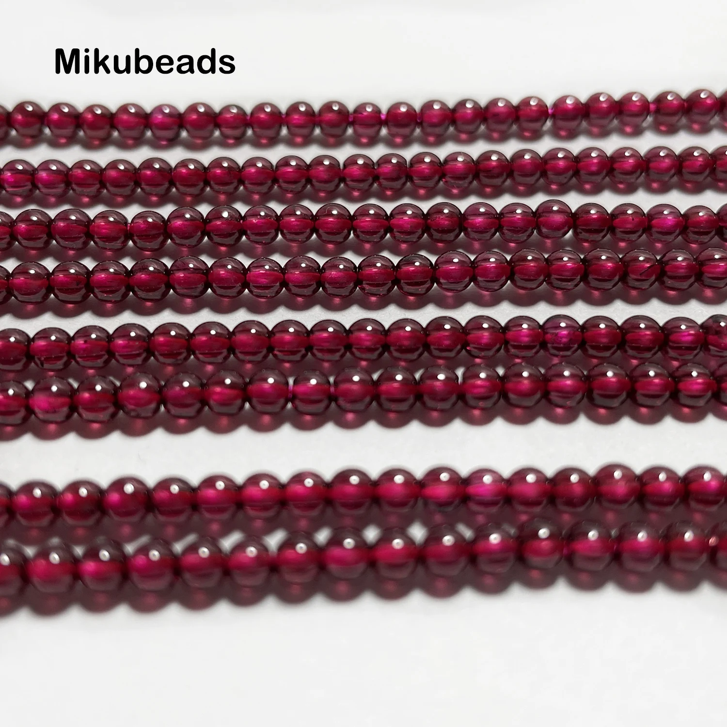 Оптовая продажа натуральных 2 8 мм AAA бразильский красный гранат гладкие круглые