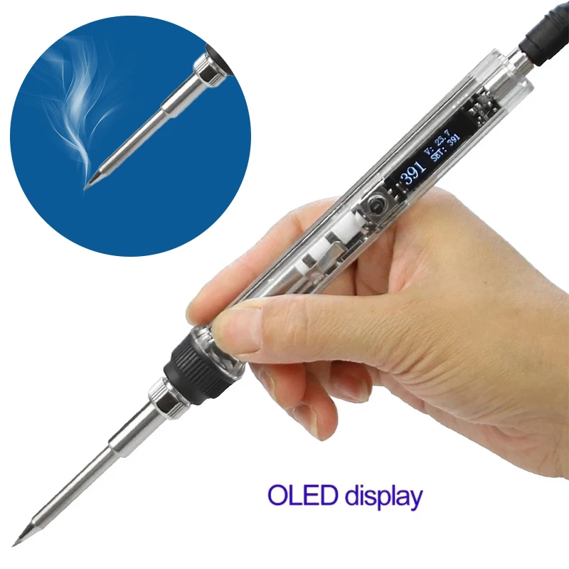 

DC12~24V T12 72W Mini Electric Soldering Iron Adjustable Temperature Portable Mini Solder Welding Station OLED BC2 Tip Hand Tool