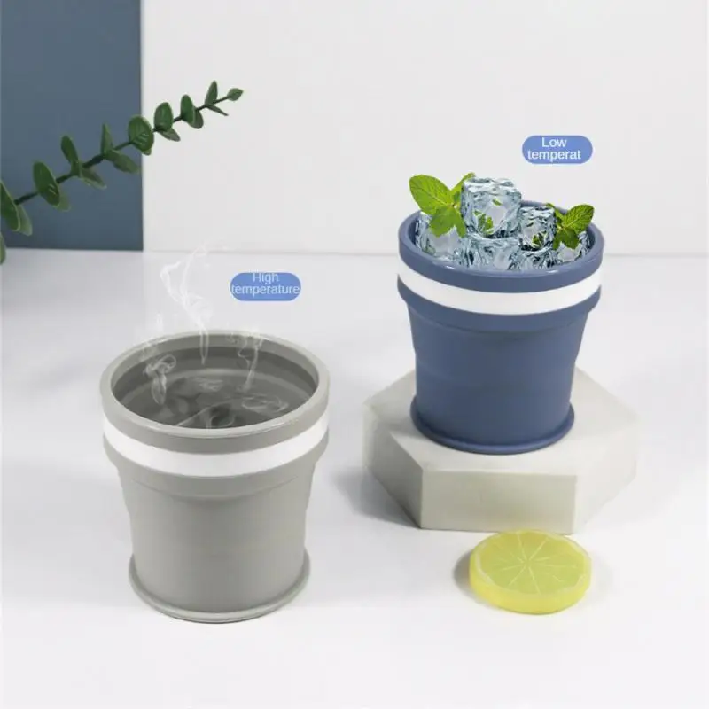 

Hot Sale Portable Silicone Retractable Folding Cup With Lid Outdoor Telescopic Collapsible Drinking Cup Travel Camping Water Cup