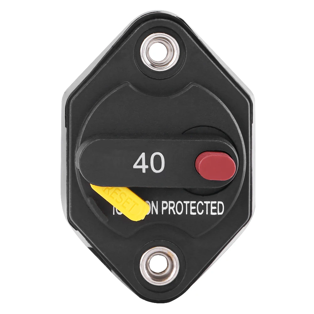 

40 Amp Manual Reset Circuit Breaker Switch Car Boat Fuse Holder Waterproof Circuit
