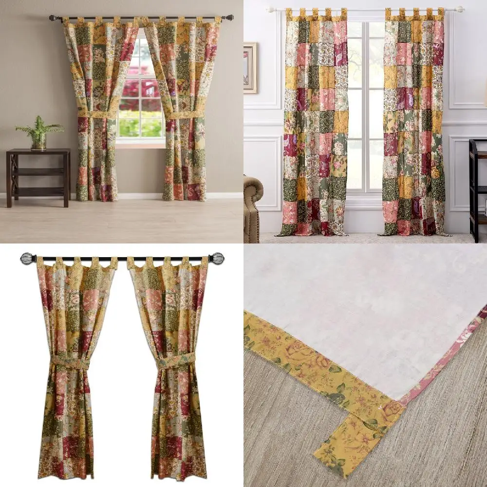 

Chic and Stylish Light-Filtering Set of 2 Patchwork Curtain Panels for Home Decoration, 84in Ultra-Elegant.