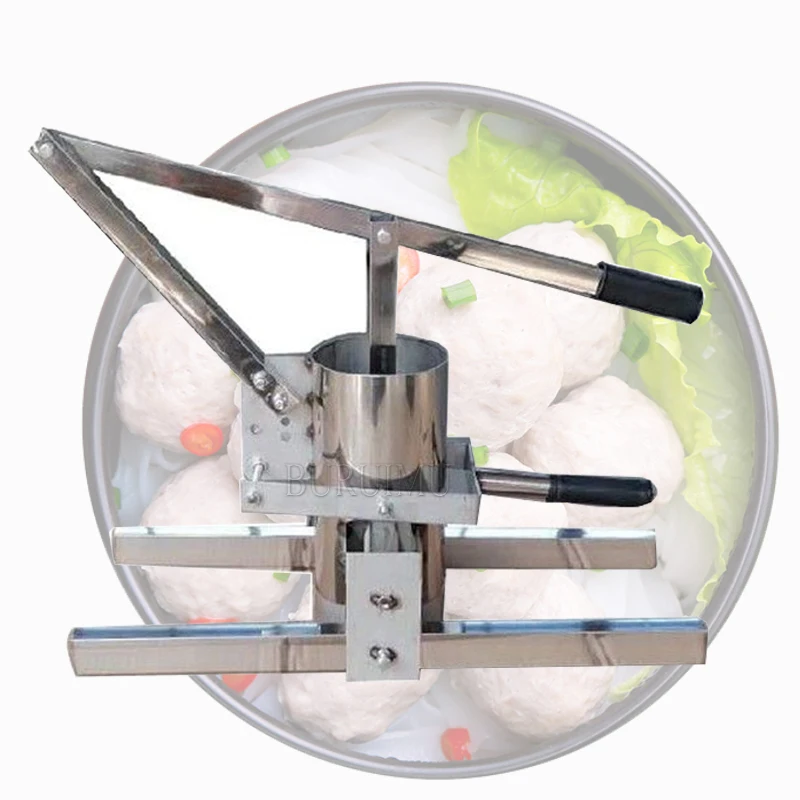 

Stainless Steel Meatball Forming Machine Hand Press Meat Ball Maker Manual Beef Fish Ball Extruding Machine