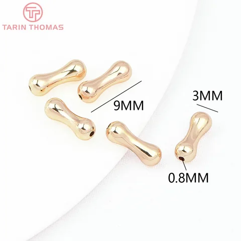 Латунные бусины-разделители в форме кости TARIN THOMAS 20 шт.