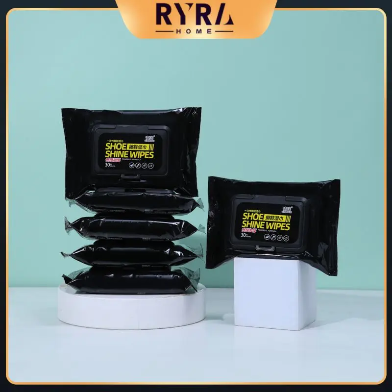 

30pcs Sneaker Cleaning Wipes Bag Travel Portable Disposable Sneaker Sandals Wipes Marks Eraser Cleaning Tissue Shoes Leather
