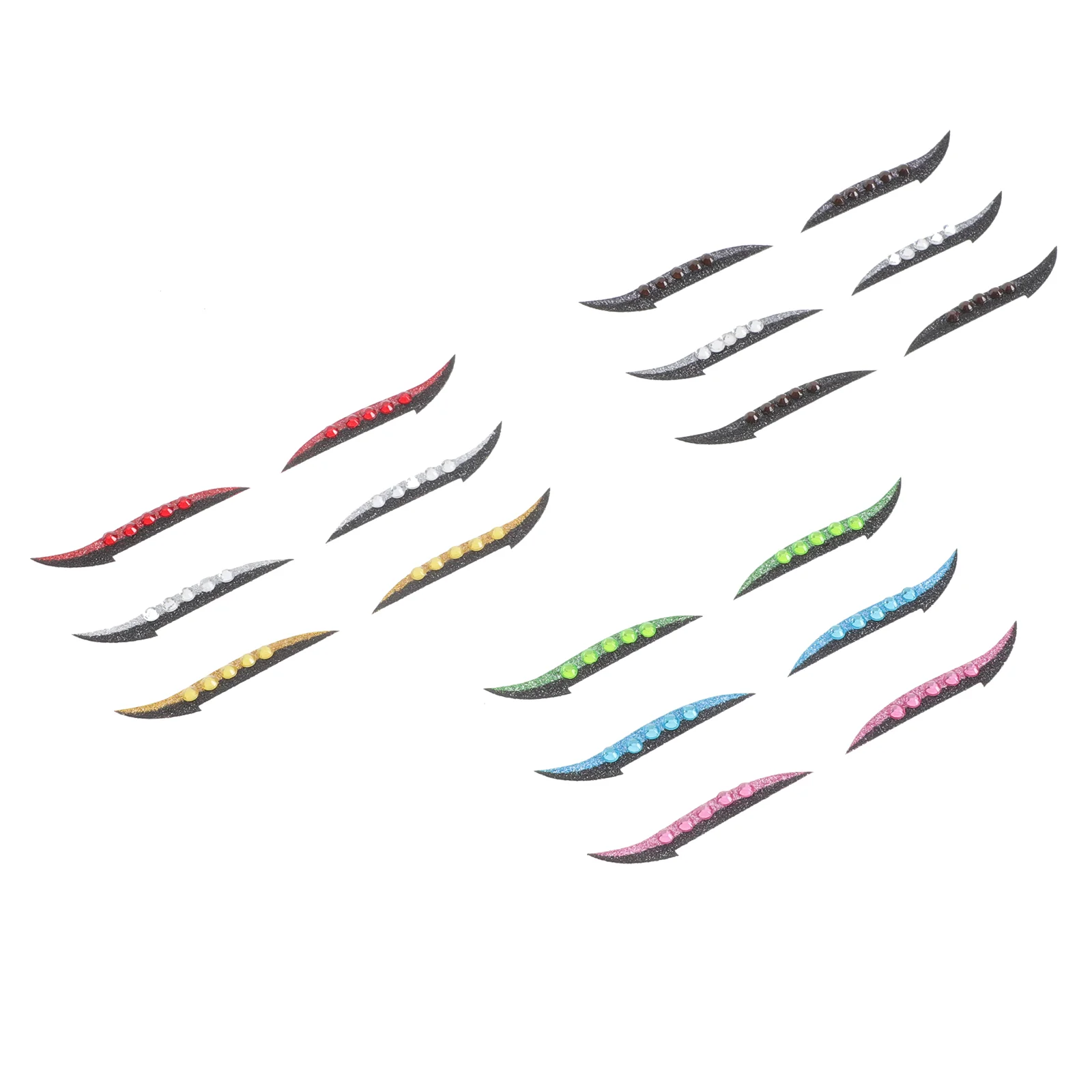 

3 Boxes Shiny Eyeliner Decal Eye Makeup Sticker Stage Party Eyeliner Decal for KTV Party Bar