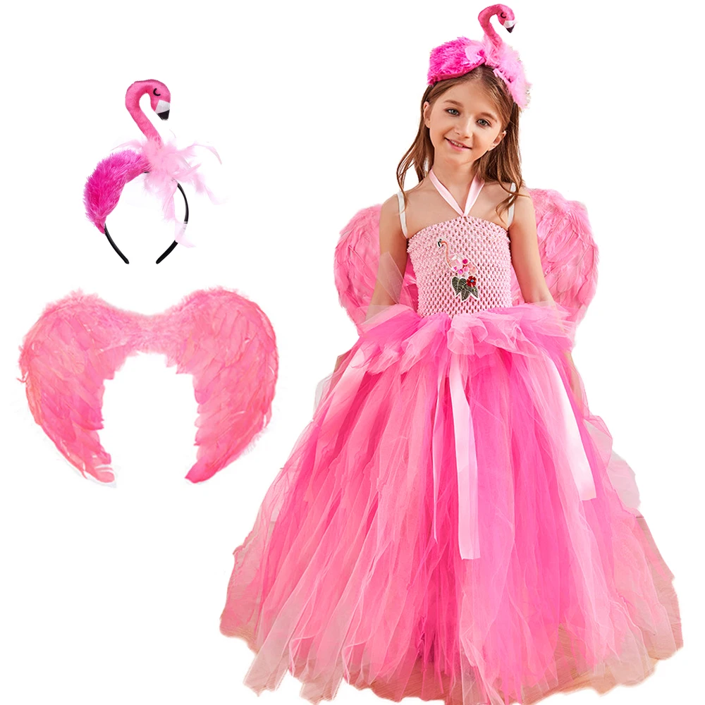Причудливые Детские платья принцессы головные уборы крылья пера 2022 костюм для