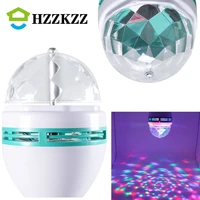 e27 neon color rotary disco ball light of sound control crystal magic lamp 3w rotating colorful projection lamp dj ktv bar stage