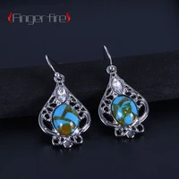 fashion new silver plated drop pear shape earrings engagement banquet delicate statement jewelry
