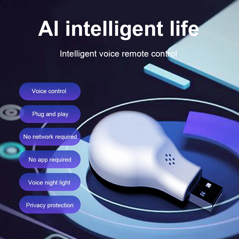 

Newest Air Conditioner Infrared TV Smart AI Night Light Universal Voice Remote Controller DC5V/1A USB Plug-and-Play