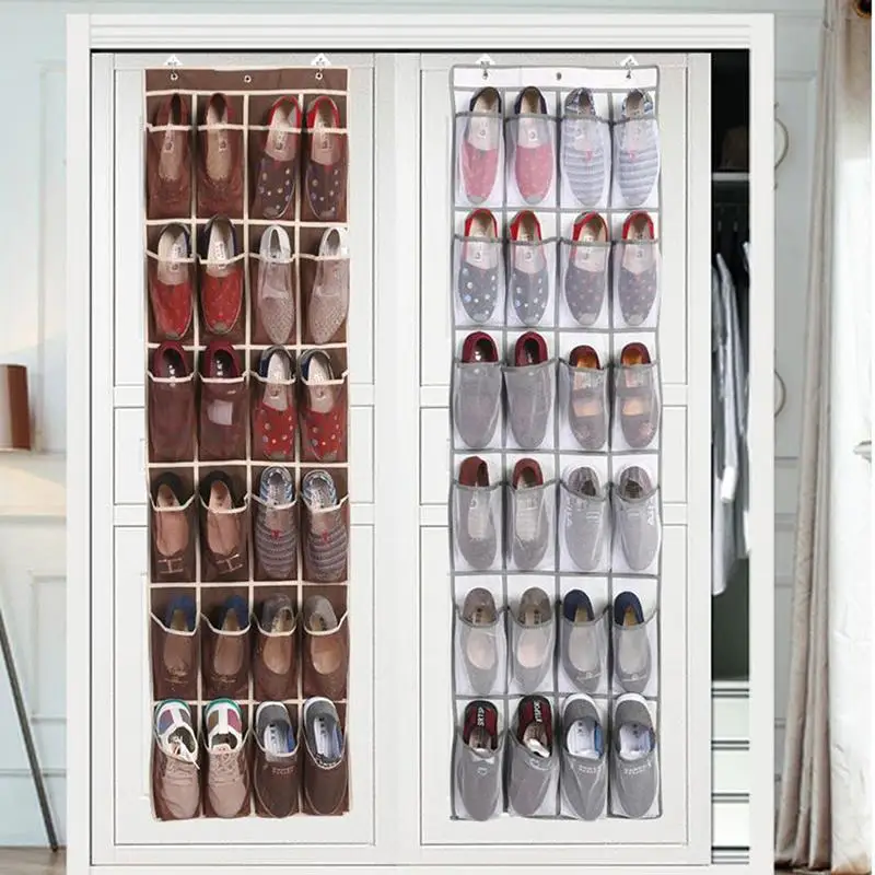 

24 Pocket Shoe Space Door Hanging Organizer Rack Wall Bag Storage Closet Holder Home Save Space Organizador Decoration