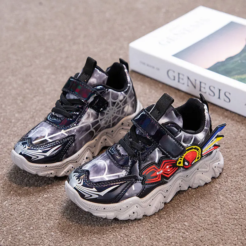 Кроссовки детские Человек-паук Повседневная Нескользящая спортивная обувь