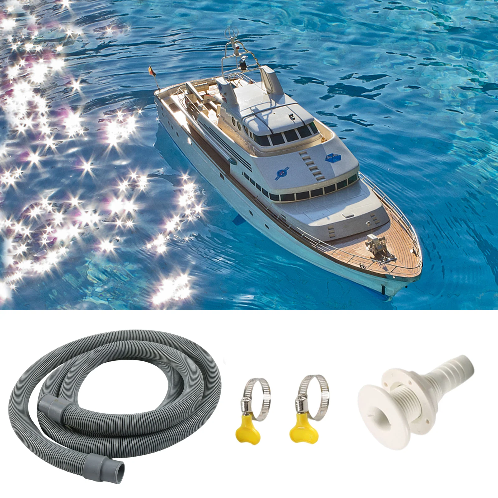 

Hose Connecting Plug Snap Connecting Extension Hose For Boats Parts Outlet Pipe 3/4 Inch/1-1/8 Inch Accessories