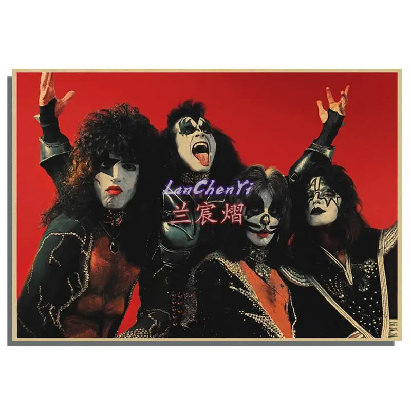 

Постер Kiss из крафт-бумаги