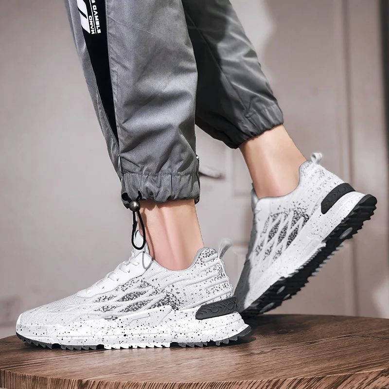 Mens Fashion Running Shoes Comfortable Casual Sneaker Breathable Non-slip Wear-resistant Outdoor Sport Shoes