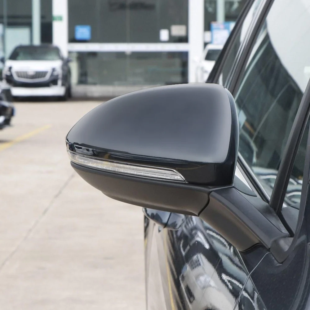 

For VW Golf MK7 7.5 GTI 7 7R Bright Carbon Black Cover Car-styling 2 Pcs/set RearView Mirror Case Cover Car Mirror Covers Caps