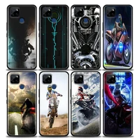 phone case for realme q2 c20 c21 v15 8 case c25 gt v13 5g x7 pro ultra c21y silicone cover motorcycle moto motorbike